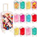 Yopay 12 Pack Mini Suitcase Candy Box, Tiny Gift Packaging Box for Girls Birthday Party, Wedding, Family Vacation, Jewelry, False Eyelashes Storage, 6Color