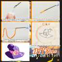 Preboun 8 Pcs Halloween Punch Needle Coaster Kit, Easy DIY Embroidery Halloween Punch Needle Kit for Beginners Adults, Includes Adhesive Felt, Yarns Hoop Tools Instruction