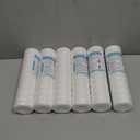 Membrane Solutions 5 Micron 10"x2.5" String Wound Whole House Water Filter Replacement Cartridge Universal Sediment Filters for Well Water - 6 Pack