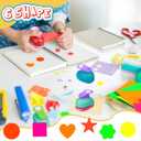 Chengu 36 Pcs Craft Hole Punch Shapes with Colorful Craft Sticker Paper Punch 1 Inch Paper Punchers Scrapbook Punches with Sticker(Elegant Style)