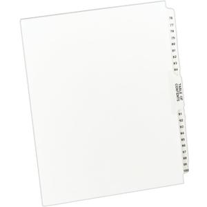 Avery Legal Exhibit Side Tab Dividers, Avery-Style, 26-Tab, 76-100, Letter Size, White, 25 per Set (11397)