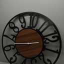 LEIKE Large Wall Clocks,Silent,Non Ticking,Battery Operated Rustic Round Modern Big Wood Wall Clock for Living Room, Bedroom,Kitchen,Farmhouse,Office,Home Decor (32 IN)