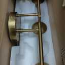 3-Light Bathroom Light Fixtures, Brushed Gold Vanity Lights for Bathroom with Milky White Glass Ball Shades, 18.9 inch Bathroom Lighting Fixtures Over Mirror, Wall Sconce for Bedroom (Exclude G9 Bulb)