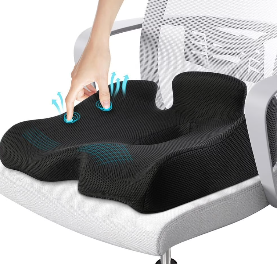 Benazcap Donut Pillow Seat Cushion for Hemorrhoids, Coccyx Cushion for Tailbone Pain Relief, Donut Pillow, Memory Foam Seat Cushion by Ergonomic for Sores, Sciatica(Good Support, Slightly Firm