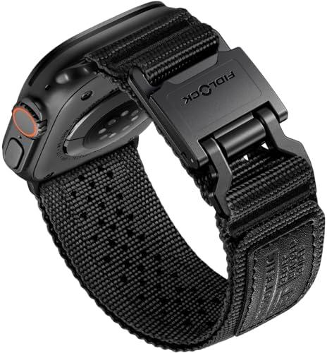 Bandletic Compatible with Apple Watch Bands 49mm 46mm 45mm 44mm for Men - Wide Soft Nylon Sport Strap with Magnetic Fidlock Buckle for iWatch Ultra 2 Series 10 9 8 7 SE 6 5 4 3 2 1