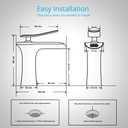 Wovier Matte Black Waterfall Bathroom Sink Faucet,Single Handle Single Hole Brass Lavatory Vanity Faucet,Basin Mixer Tap with Supply Hose and Pop Up Drain Assembly (Short Body)