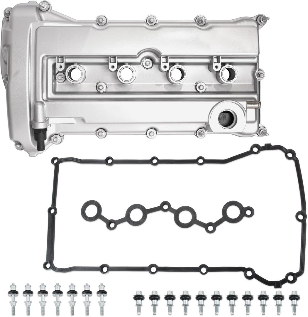 MITZONE Aluminum Valve Cover Compatible with Dodge Caliber Avenger Journey Jeep Compass Patriot Chrysler 200 Sebring 1.8L 2.0L 2.4L 2007-2017