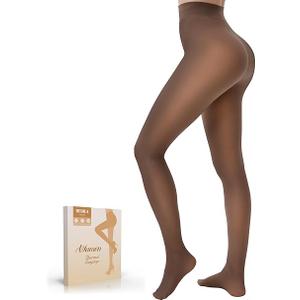 Fleece Lined Tights Sheer Women Winter Fake Translucent Warm Pantyhose Leggings Sheer Thick Tights