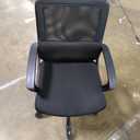 Swivel Rolling Computer Chair Executive Lumbar Support Task Mesh Chair Adjustable Stool for Women, Men (Black)