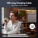 Dzytnsy 45W Type C Fast Charger Charging Android Phone Charger Block for Samsung Galaxy S26 Ultra/S26/S26+/S25/S25 Ultra/S25+/S24 Ultra/S23 Ultra/S22, with 10FT Type C Charging Cable