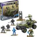 MEGA Halo The Series Vehicle Building Toys Set, FLEETCOM Warthog ATV with 469 Pieces, 5 Micro Action Figures, Poseable Articulation, Kids and Fans (Small)