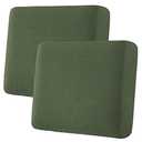 H.VERSAILTEX Super Stretch Individual Seat Cushion Covers Sofa Covers Couch Cushion Covers Slipcover Sets Thick Jacquard Textured Twill Fabric (2 Piece Large Sofa Cushion Covers, Bronze Green)