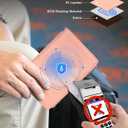 RFID Passport Holder for Women/Men Travel Gift, Large Capacity Passport Wallet, Family Travel Documents Organizer with Card/Airtag Slots, Zipper coin pocket, Cash Holder Passport Cover Case(Baby Pink)