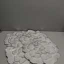 uxcell Silver Edge White Floral Rose Round Placemats Set of 4 for Dinner Tables, Metallic Polyvinyl Pressed Placemats Washable Table Mats for Dinner Table Decor (15" x 15"/38 x 38cm)