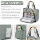 FHELAD Diaper Bag Tote, Large Tote Diaper Bag with 16" Laptop Compartment, Baby Bag with Insulated Pocket for Mam and Dad, Ideal for Travel, Work (Morandi Grey)