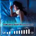 Kakashi 6000mAh Portable Neck Fan Rechargeable, Bladeless Operated Wearable Personal Fan with 3 Speeds, 360Cooling Leafless Hanging Neck Fan Blow Cold Air for Travel Outdoor (White)