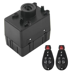 Ignition Switch Module Kit w/2 Keys Compatible with Dodge Ram 1500 2500 3500 2009-2012 Replace 68210150AB 68210150AA 68044060AA
