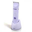 OLOV Electric Body Hair Trimmer - Groin Trimmer for Men - Bikini Trimmer Women - Wet/Dry Shaver Groomer, Replaceable Ceramic Blade Heads, USB Recharge Dock, Waterproof Hygiene Razor,Purple