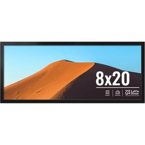 LaVie Home 8x20 Picture Frame for Wall Display, 8x20 Black Picture Frame with HD Plexiglas, 8 x 20 Frame 1 Pack, Display Frame for Vertical or Horizontal, Classic Collection