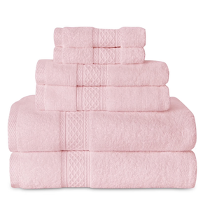 Belizzi Home Ultra Soft 6 Pack Cotton Towel Set, Contains 2 Bath Towels 28x55 inch, 2 Hand Towels 16x24 inch & 2 Wash Coths 12x12 inch, Ideal for Everyday use, Compact & Lightweight 