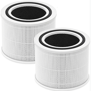 Core 300 Replacement Filter for LEVOIT Core 300 Core300-P Core 300S Core 300-P VortexAir Air Purifier, Core 300-RF, 3-in-1 HEPA Activated Carbon, 2 Pack, Core 300-P, White
