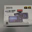 4K 3 Channel Dash Cam with 64GB Card, 4K+1080P+1440P Dash Cam Front and Rear Inside, Dash Camera for Cars with Motion Detection, 24H Parking Mode, Super Night Vision, Loop Recording