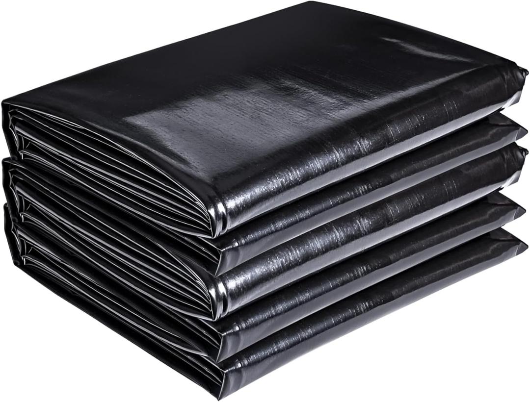 ToLanbbt Pond Liner 20 x 30 Ft HDPE Pond Liners, 20 Mil UV Resistant Preformed Pond Liner Easy Cutting, Pond Liner for Natural Looking Ponds, Waterfall, Koi Pondsand Water Garden (Black)