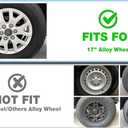 4-Pack 17 inch Wheel Skins Compatible with Toyota Tacoma SR5 2024 2025 2026, Fits 17" Alloy Wheel OEM#42611-AK011, Bright Black Color Wheel Cover