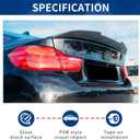 F36 Trunk Spoiler Carbon Fiber Pattern PSM-Style Compatible with (2014-2020) 4-Series F36 Gran Coupe 4-Door ABS Gloss Surface