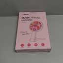 LitBear Travel Makeup Mirror with Lights, Rechargeable Double-Sided 10X/1X Magnifying Mirror, Portable Lighted Beauty Mirror, 3 Color Lighting, Dimmable Touch Screen, Tabletop Handhold Hanging (White)