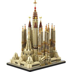 Sagrada Familia Cathedral Spain Architecture Building Set,Spain Landmarks Castle Church MOC Modular City Building House Model Large Kit for Adults Collection10045 PCS