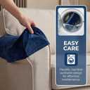 Homoyoyo 2pcs Sofa Armrest Cover Waterproof Armchair Arm Protectors Washable Stretchable Sofa Arm Covers for Recliners Sofas Chairs Living Room Couch Loveseat Navy Blue