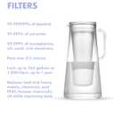 LifeStraw Home  Water Filter Pitcher, 7-Cup, Obsidian, BPA Free Designed for Everyday Protection Against Bacteria, parasites, microplastics, Lead, Mercury, PFAS, and a Variety of Chemicals