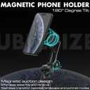 UBeesize 12'' LED Ring Light with 62'' Tripod Stand and Magnetic Phone Holder, Selfie Ring Light for Video Recording, Live Streaming, Compatible with iPhone & Android (Black)