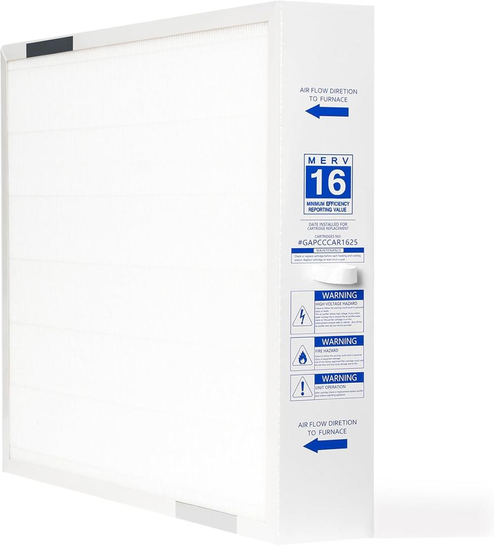 GAPCCCAR1625 MERV16 Replacement Filter-Compatible with Bryant/Carrier GAPCCCAR1625,GAPBBCAR1625,GAPAAXCC1625 Filter-24 1/2 x 17 1/16 x 3 9/16(in) (1-Pack)