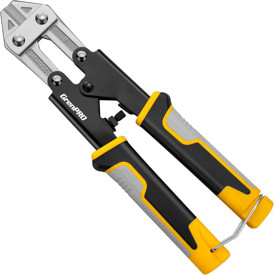 GRENPRO Wire Cutters Heavy Duty 8 Inch, Mini Bolt Cutter & Small Wire Cable Cutters, Wire Clippers for Crafting, Wire Cutter Pliers with Soft Anti-Slip Handle