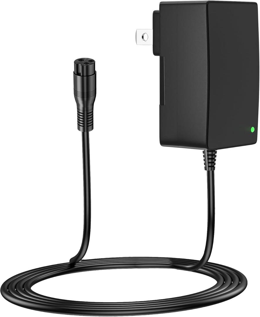 24V 1.5A Replace for Razor MX350 Dirt Bike charger, Electric Scooter Battery Charger Cord for Razor E100 E125 E150 E175 E200 E300, MX400 Dirt Rocket, Dirt Quad, Pocket Mod, Motorcycle, 3-Prong Adapter