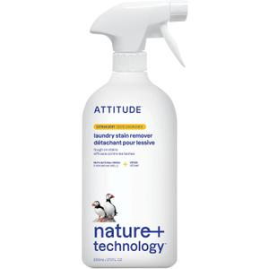 ATTITUDE Stain Remover Spray for Laundry, Removes Odors & Stains, Plant-Based & Vegan, Citrus Zest Scent, 27.1 Fl Oz