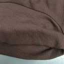 GEMBERA Womens Stretchy Long Sleeve Turtleneck Ribbed Knit Fitted Basic Bodysuit Shirt (Medium, Brown)