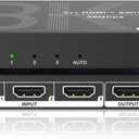 8K HDMI Switch 3 in 1 Out 4K@120Hz HDMI Switcher Support HDR10+, Dolby Vision, Dolby Atmos, VRR, ALLM, CEC