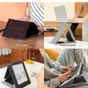 MOFT Folding Laptop Stand Lap Desk, Portable & Mini Computer Stand Laptop Desk for Travel and Home Office, Ergonomic Design with Adjustable Viewing Angles, Lightweight Computer Cooling Riser, Gray