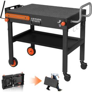 Blackstone Griddle Stand, Portable Outdoor Grill Table, Foldable Grill Cart With Wheels Fit 22 Inch or 17 Inch, Camping Folding Pizza Oven Tables Fit Ninja Grill and Weber，Blackstone Table