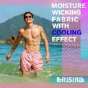 BRISIRA Mens Swim Trunks Neon 5" Bathing Suit Compression Liner Nylon Swim Shorts Beach Swimsuit Swimwear Quick Dry Pockets, S