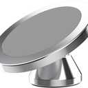 Magnetic Phone Holder for Car, [ 2 Groups Super Strong Magnet ] [ 360 Rotation ] Universal Dashboard Car Mount Holder Compatible with All Smartphones (Silver)