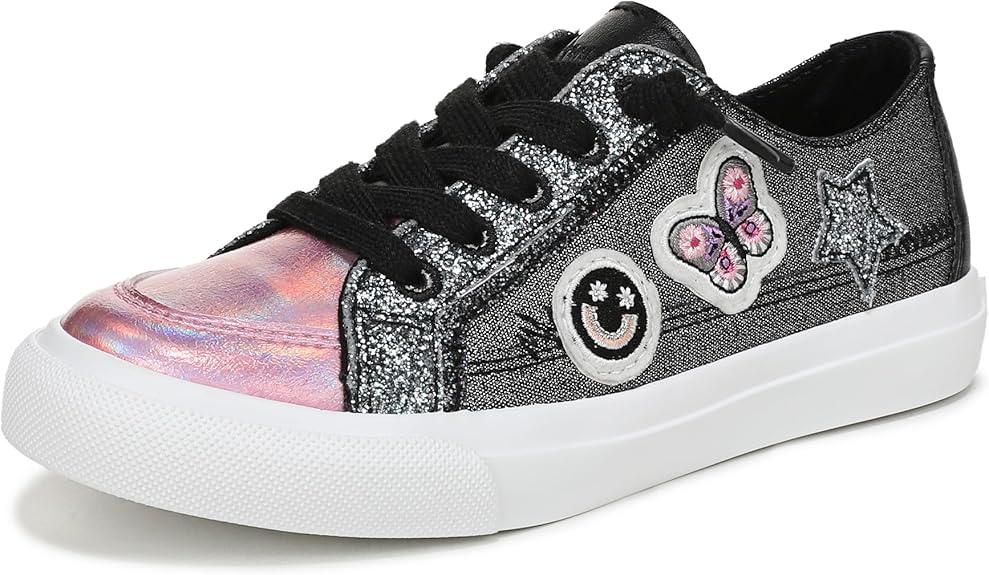 Blowfish Malibu Girls Pebble 3-k,  Color: Black/Pink Faux Leather, 11M