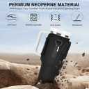 Initial Water Bottle Holder with Strap for Stanley Cup Accessories 40 oz Tumbler/Simple Modern Tumbler Bag, Water Bottle Carrier Bag with Strap for Men Women Gift Hiking, Travel, Camping, Walking Gym (Black)