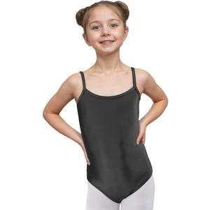 Wildarms Girls Sleeveless Ballet Leotard for Dance and Gymnastics, Camisole Style Dance Wear with Soft Fabric 10-12Y