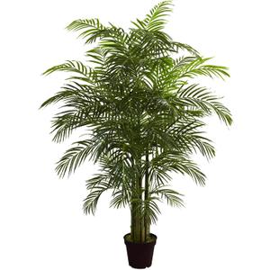Nearly Natural 6.5ft Artificial Areca Palm Tree, UV Resistant (Indoor/Outdoor)