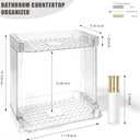 Bathroom Counter Organizer Cosmetics Skincare Organizers Skincare Makeup Organizer Countertop Holder for Perfume-2 Tier-Clear