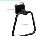 DUKWIN Towel Ring for Bathroom, Matte Black Hand Towel Holder 304 Stainless Steel Towel Racks, Modern Wall-Mounted Towel Hanger for Bathroom, Kitchen